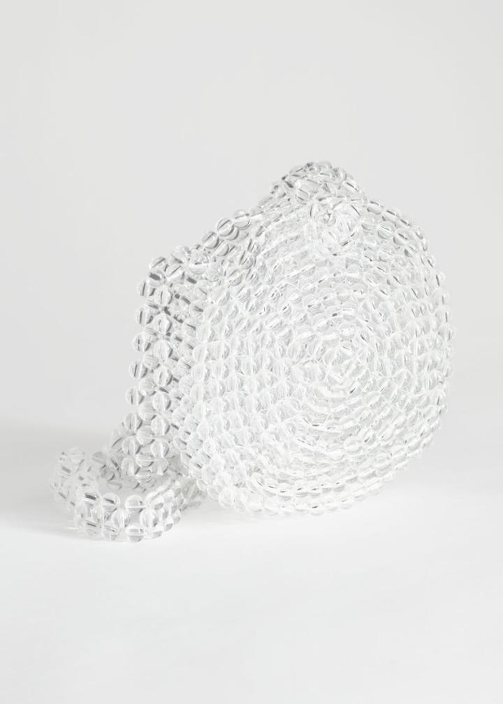 Other Stories Beaded Circle Bag - White
