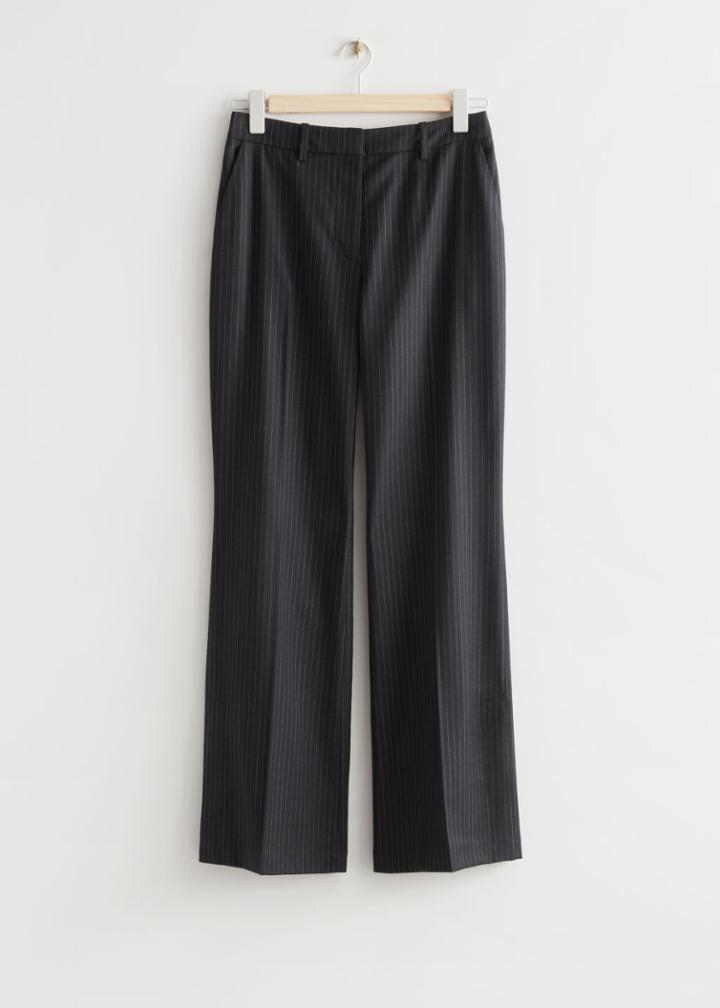 Other Stories Flared High Waist Pants - Black