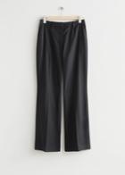 Other Stories Flared High Waist Pants - Black