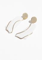 Other Stories Hanging Abstract Shape Earrings - White