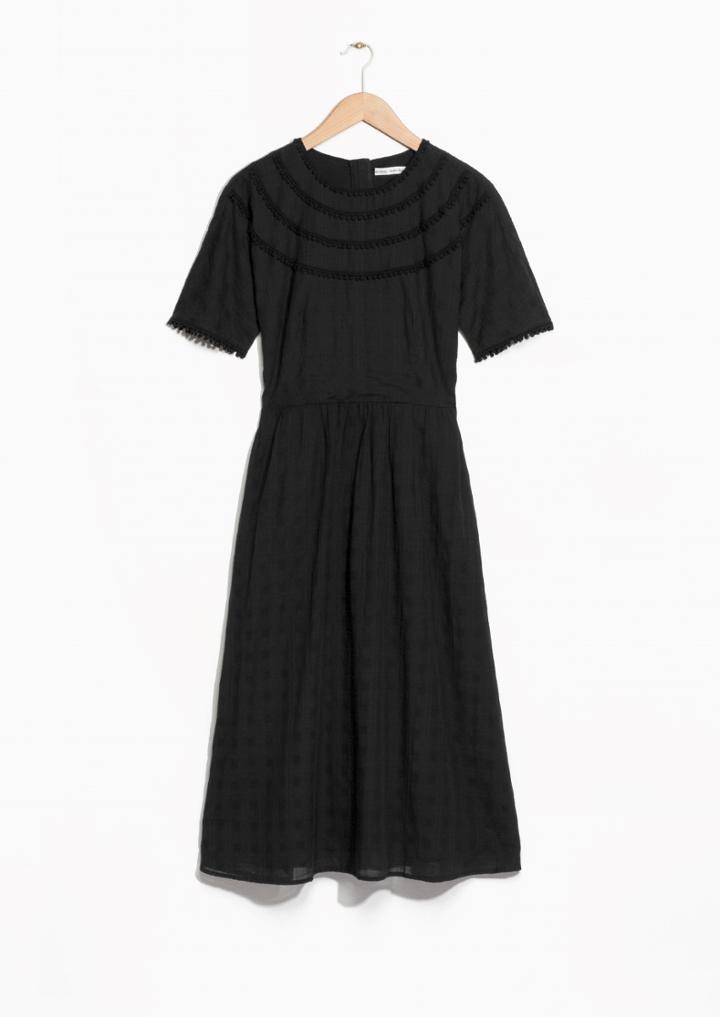 Other Stories Pompom Trim Dress