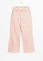 Other Stories Cropped Flare Jeans - Pink