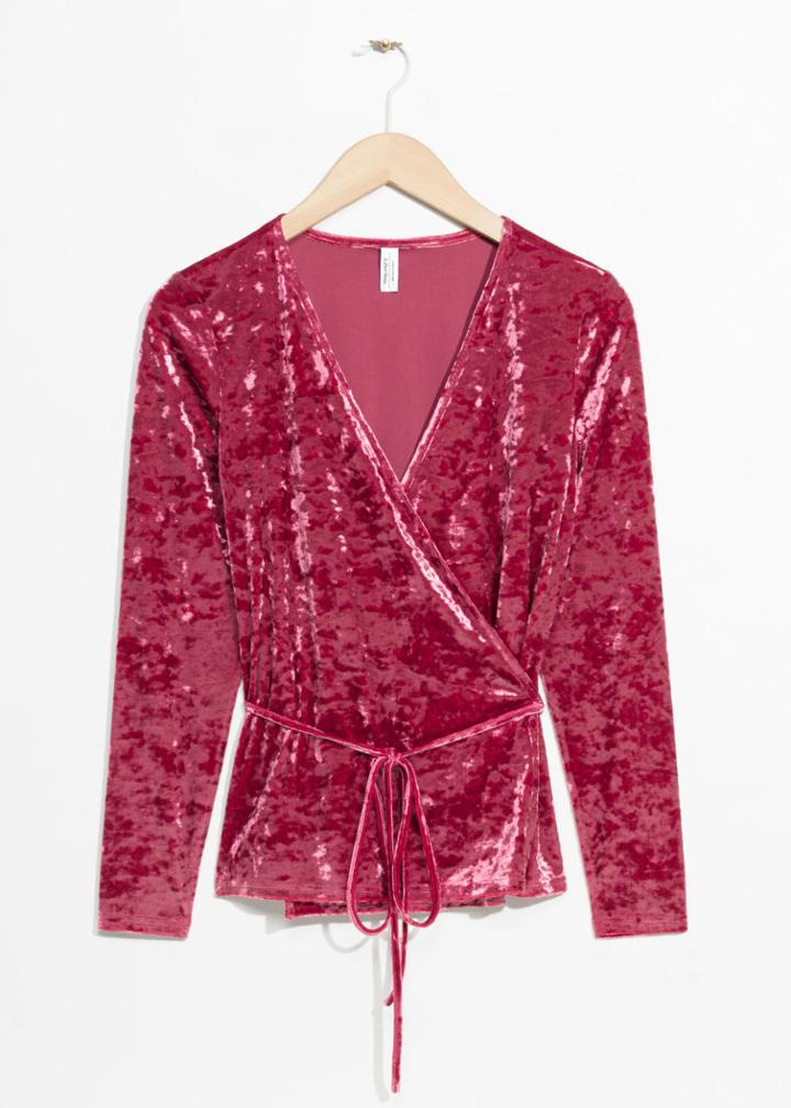 Other Stories Velvet Blouse - Pink