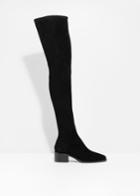 Other Stories Suede Over The Knee Boots - Black