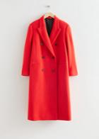 Other Stories Double Breasted Coat - Orange