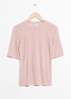 Other Stories Wool Blend Tee - Pink