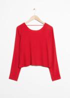 Other Stories V-cut Back Sweater - Red