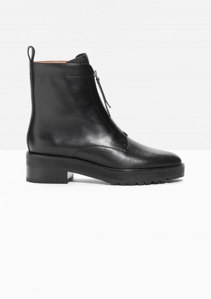 Other Stories Zipped Leather Boots