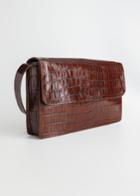 Other Stories Crocodile Embossed Leather Satchel - Brown