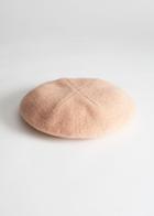 Other Stories Ribbed Wool Beret - Beige