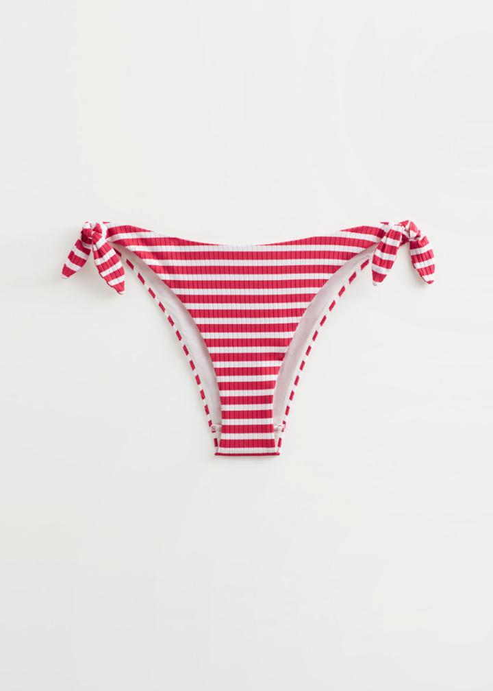Other Stories Side Bow Bikini Bottoms - Red