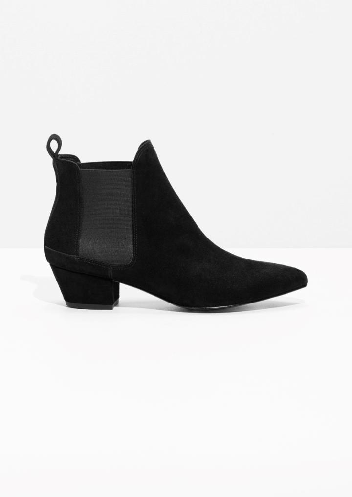 Other Stories Suede Zebra Boots
