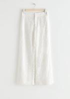 Other Stories Flared Lace Trousers - White