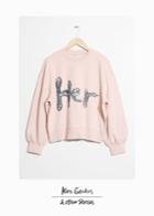 Other Stories Kim Gordon Organic Cotton Puffed Sweatshirt - Pink