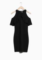 Other Stories Cold Shoulder Frills Dress