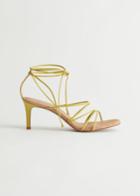Other Stories Strappy Leather Sandals - Green