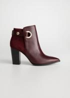 Other Stories Suede Leather Ankle Boots - Red