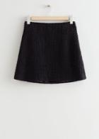 Other Stories Tweed Mini Skirt - Black