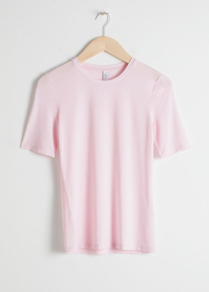 Other Stories Fitted Basic T-shirt - Pink