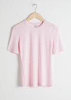Other Stories Fitted Basic T-shirt - Pink