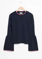 Other Stories Bell Sleeve Sweater - Blue