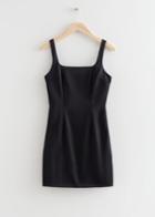 Other Stories Fitted Tank Mini Dress - Black