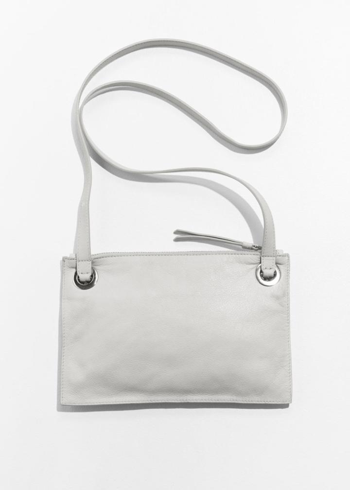 Other Stories Flat Leather Crossover - Green