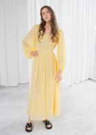 Other Stories Billowy Prairie Maxi Dress - Yellow