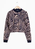 Other Stories Jacquard Zebra Sweater - Blue