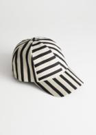 Other Stories Striped Cap - Brown