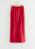 Other Stories Tailored Stretch Wool Trousers - Red