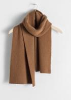 Other Stories Ribbed Cashmere Scarf - Beige