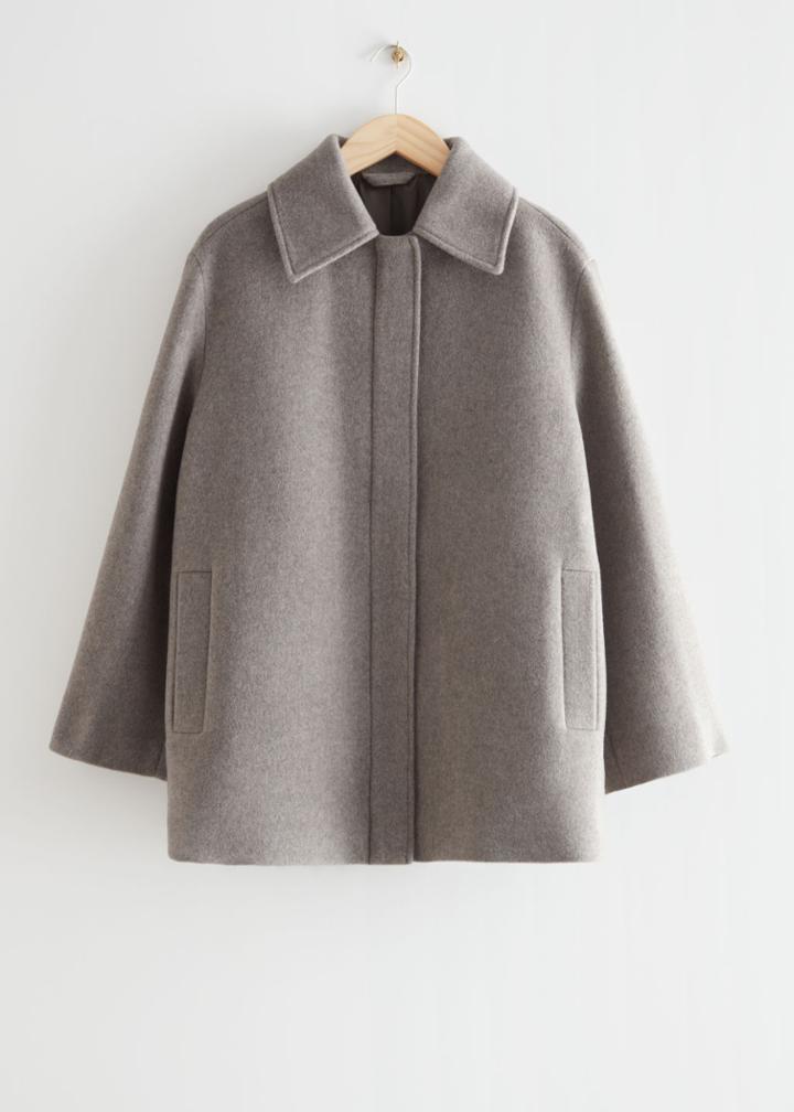 Other Stories Relaxed Wool Jacket - Brown