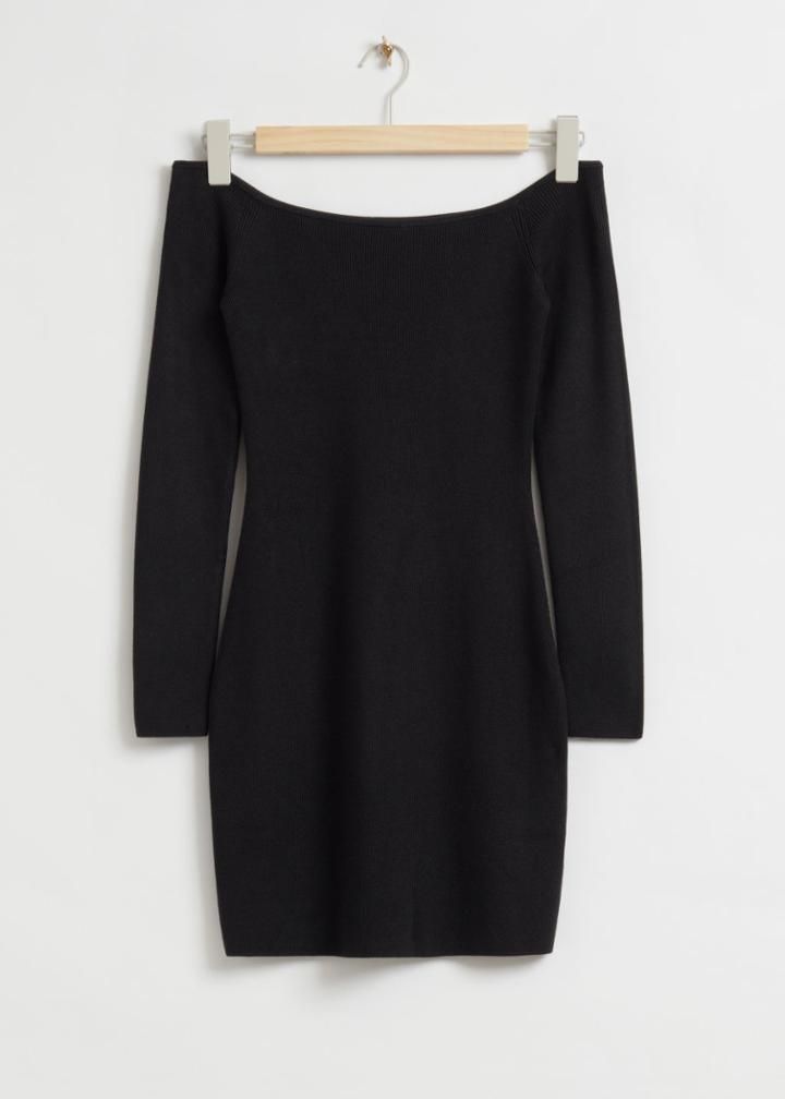 Other Stories Fitted Mini Dress - Black