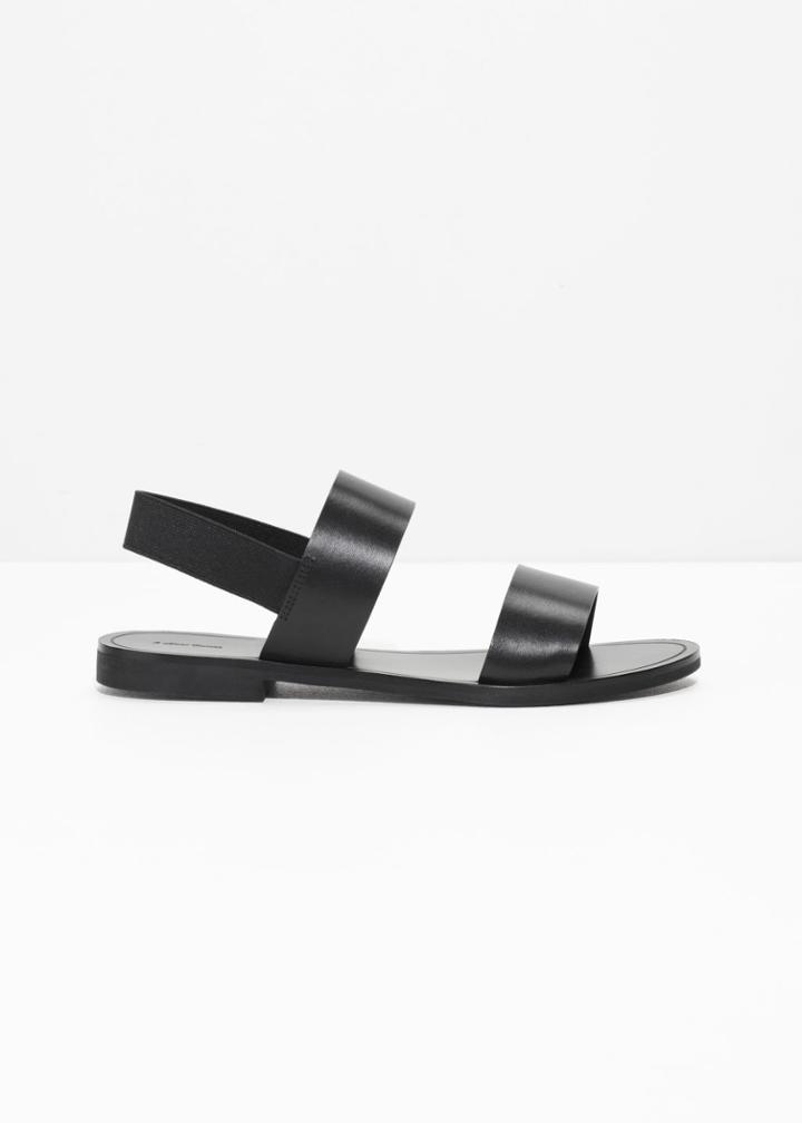 Other Stories Wide Strap Sandals - Black