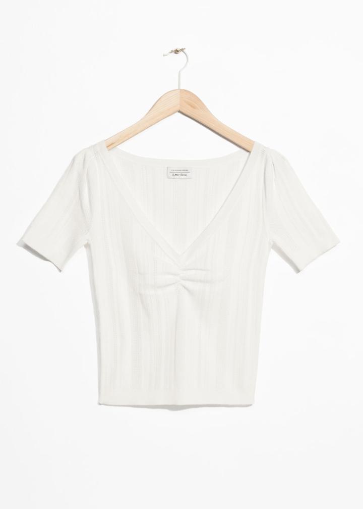 Other Stories Power Puff Top - White