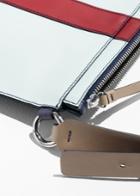 Other Stories Leather Paneling Flat Crossover And Belt Bag - Blue