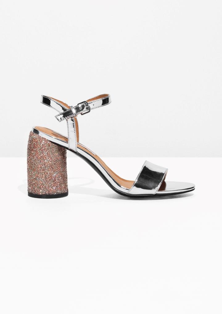 Other Stories Rhinestone Heel Sandalette