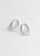 Other Stories Overlapping Wire Earrings - Silver