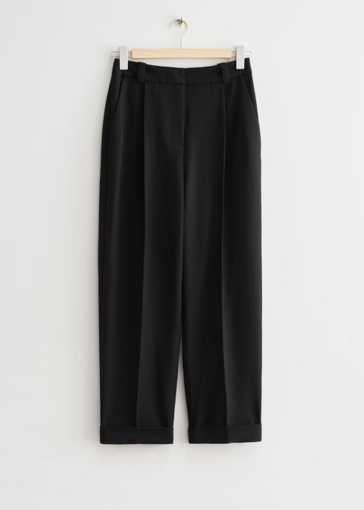 Other Stories Tapered High Waist Pants - Black