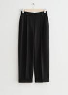 Other Stories Tapered High Waist Pants - Black