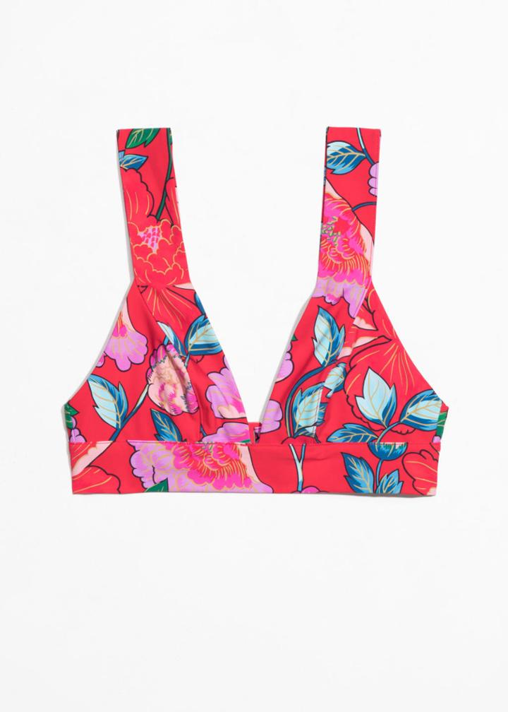 Other Stories V-cut Bikini Top - Red