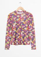 Other Stories Neon Jardin Print Top - Red