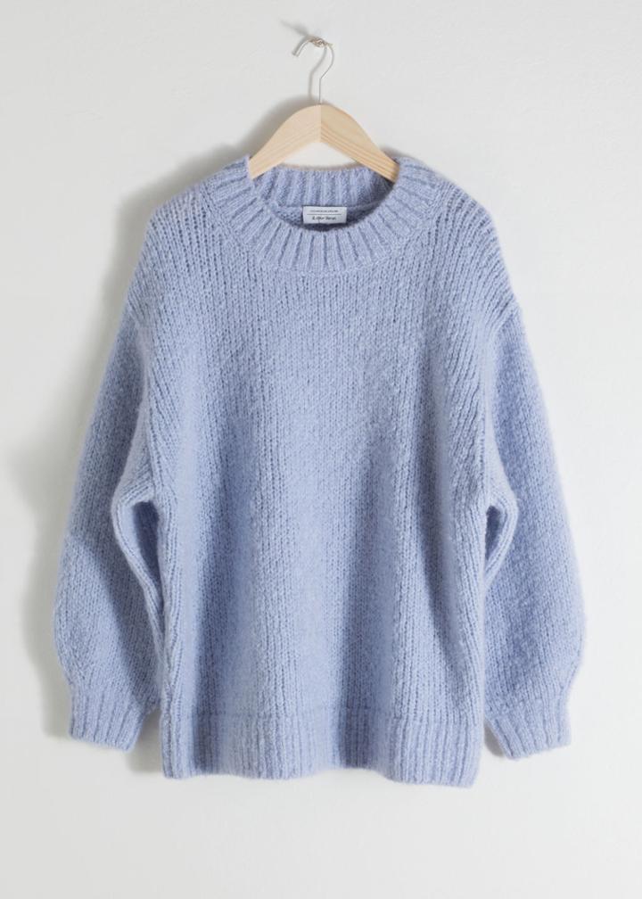 Other Stories Oversized Merino Wool Blend Sweater - Blue