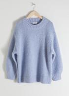 Other Stories Oversized Merino Wool Blend Sweater - Blue