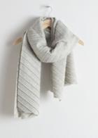 Other Stories Pleated Wool Scarf - Grey