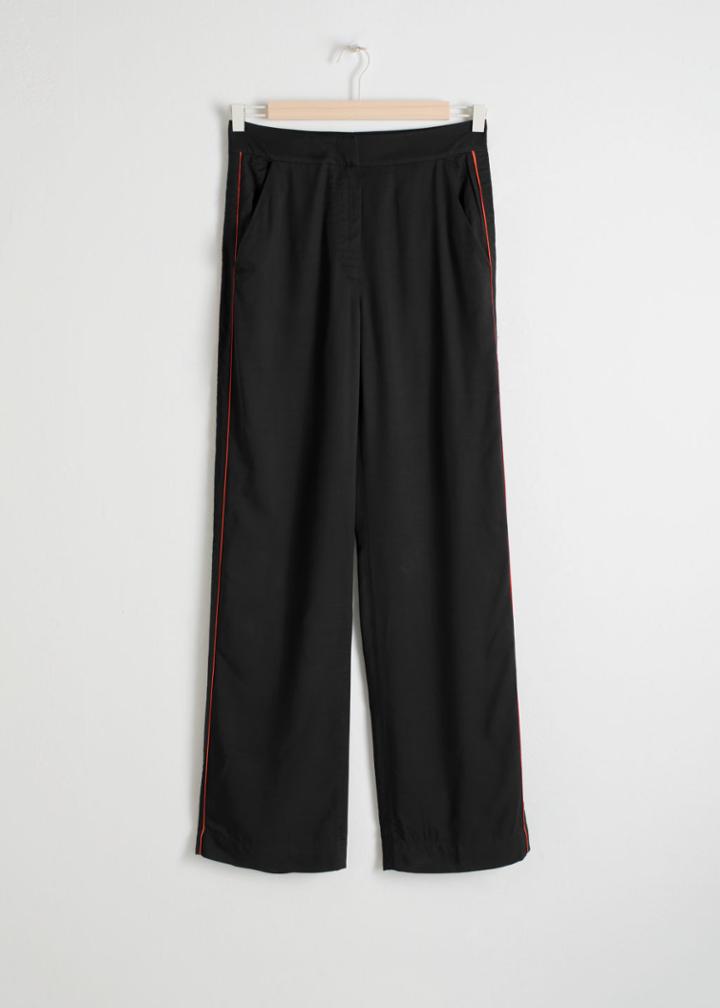 Other Stories Racer Stripe Track Trousers - Black