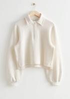 Other Stories Textured Boxy Sweater - White