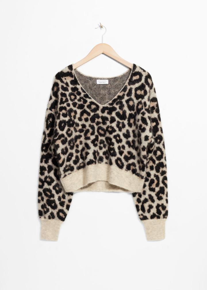 Other Stories Leopard Sweater - Beige