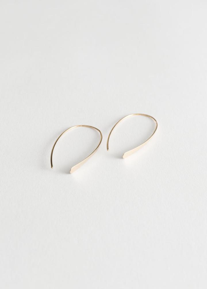 Other Stories Open Hoop Earrings - Gold